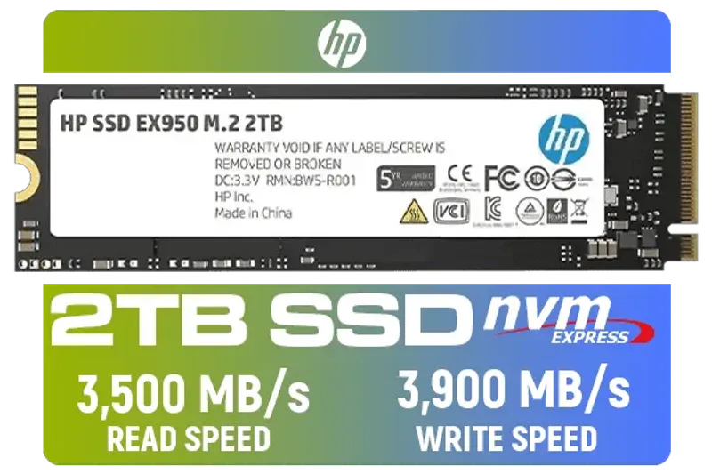 内蔵型SSD HP SSD EX950 M.2 2TB NVME PCI express HP EX950 2TB SSD Price in Bangladesh | Star Tech