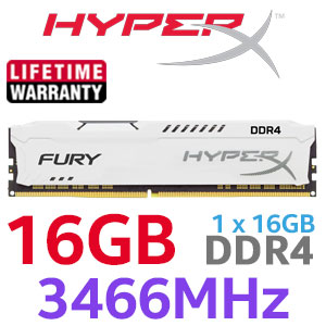 HyperX Fury 16GB DDR4 3466MHz RAM - White - Best Deal - South