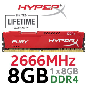 Kingston HyperX FURY 8GB DDR4 2666MHz Red - Best Deal - South