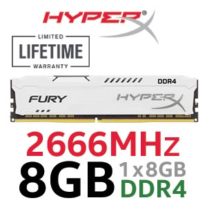 Kingston HyperX FURY 8GB DDR4 2666MHz White - Best Deal - South