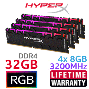 HyperX Predator DDR4 RGB 3200MHz 32GB RAM - Best Deal - South