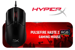 HyperX Pulsefire Haste 2 Wired Gaming Mouse - Black