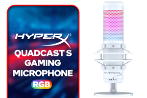 HyperX QuadCast S Gaming Microphone white grey