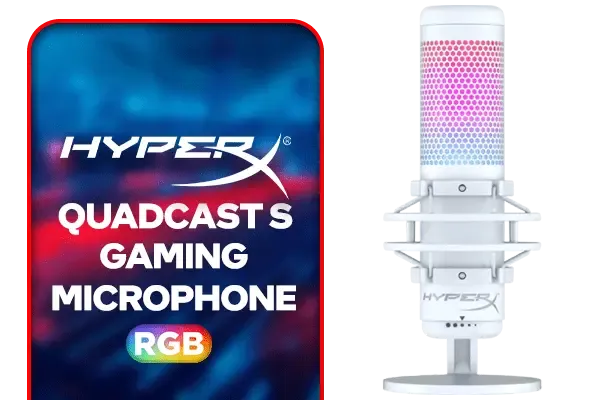 Buy HyperX QuadCast S Gaming Microphone - White & Grey | High
