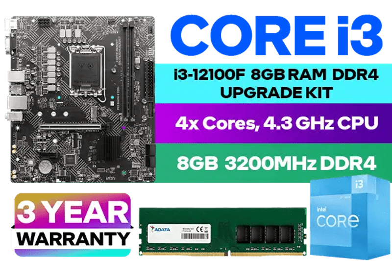 Core i3 12100F PRO B660M-E D4 8GB 3200MHz Upgrade Kit