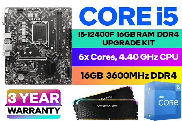 Core i5-12400F PRO B660M-E D4 16GB 3600MHz Upgrade Kit | Evetech
