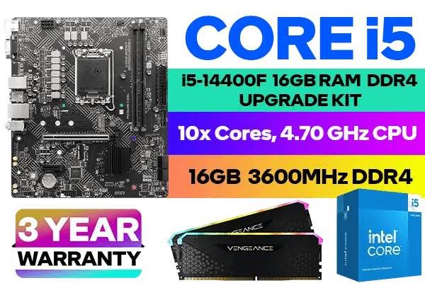 Core i5 14400F PRO B660M-E D4 16GB 3600MHz Upgrade Kit | Evetech