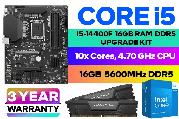 Core i5 14400F Z790-S01 16GB 5600MHz DDR5 Upgrade Kit | Evetech