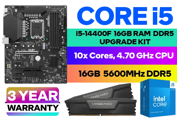 Core i5 14400F Z790-S01 16GB 5600MHz DDR5 Upgrade Kit | Evetech