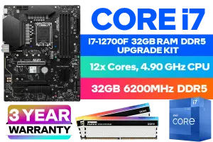 Core i7 12700F Z790 S WiFi 32GB RGB 6200MHz Upgrade Kit