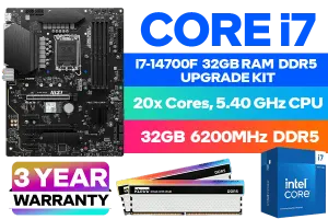 Core i7 14700F Z790 S WiFi 32GB RGB DDR5 6200MHz Upgrade Kit