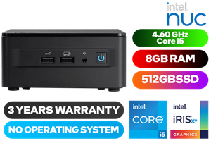 Intel NUC 13 Pro 13th Gen Core i5 Mini PC Kit With 8GB Ram and 512GB SSD