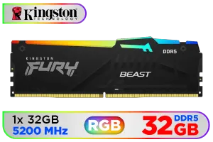 Kingston FURY Beast RGB 32GB DDR5 RAM - High-Speed Gaming - image 1