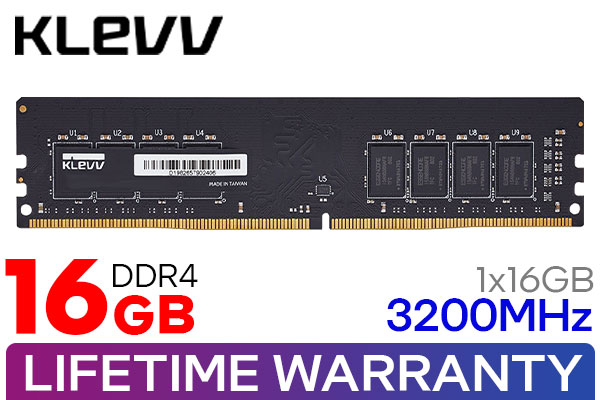 New Moon Coffee　KLEVV DDR4-3200 32GB KLEVV 32GB 3200MHz DDR4 Desktop Memory - High Performance RAM