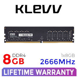 KLEVV DDR4 2666MHz 8GB メモリー Amazon | KLEVV デスクトップPC用 メモリ DDR4 2666 PC4-21300 8GB x 1