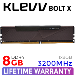 KLEVV BOLT X 8GB 3200MHz DDR4 Desktop Gaming Memory - Best Deal