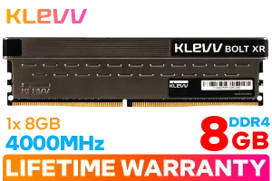 KLEVV BOLT XR 8GB 4000MHz DDR4 Gaming OC Memory