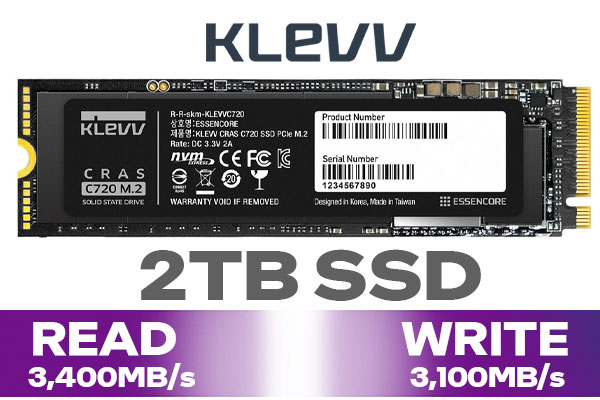 C720 1tb Klevv Cras C720 Essenco Creb KLEVV SSD 2TB CRAS C720 NVMe