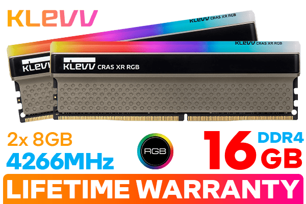 KLEVV CRAS XR RGB 16GB 4266MHz DDR4 Gaming OC Memory | Evetech