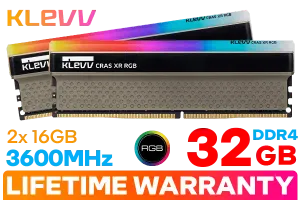 KLEVV CRAS XR RGB 32GB 3600MHz DDR4 Memory Kit