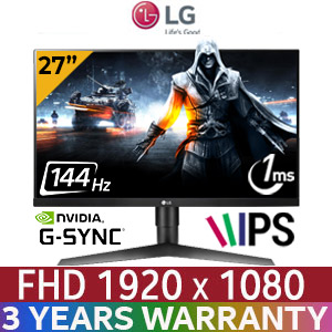 LG　ゲーミングモニター　フルHD　144Hz　型番:27GL650F-B 27