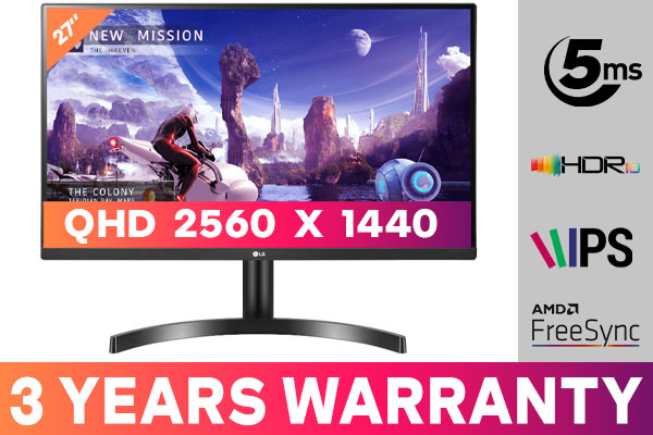 LG UltraGear 27QN600 QHD Gaming Monitor Best Deal South Africa