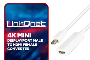 LinkQnet 4K Mini DP Male to HDMI Female Converter