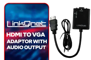 LinkQnet HDMI to VGA Adaptor With Audio Output