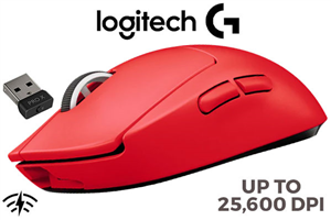 Logitech G PRO X SUPERLIGHT Wireless Gaming Mouse Red