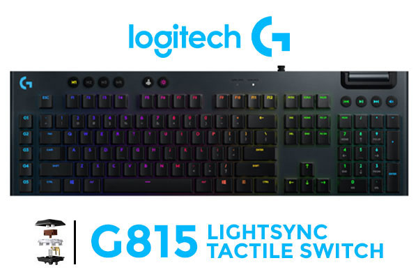 Logitech G815 LIGHTSYNC on sale RGB Mechanical Gaming GL Clicky Switch Keyboard