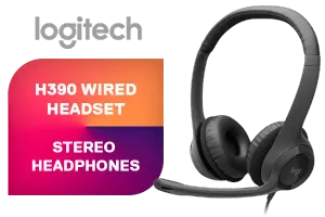 Logitech H390 Wired Headset - Black