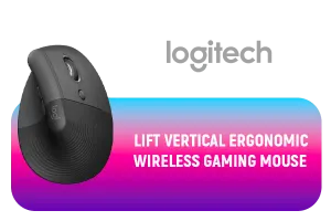 Logitech Lift Vertical Ergonomic Gaming Mouse Graphite