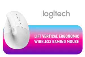 Logitech Lift Vertical Ergonomic Gaming Mouse White