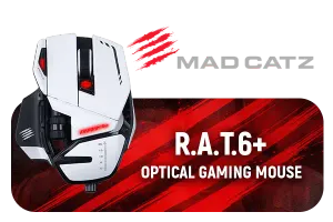 Mad Catz RAT6 Plus Gaming Mouse White