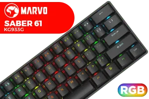 MARVO KG933G Saber 61 Mechanical Gaming Keyboard - Open Box Deal - image 1