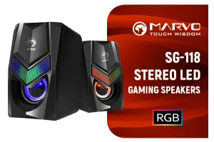 MARVO SG-118 Stereo LED Gaming Speakers