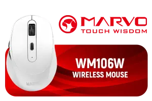 Marvo WM106W Wireless Office Mouse White