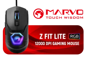 MARVO Z Fit Lite 12000 DPI Gaming Mouse - Black