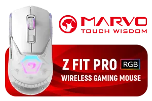 MARVO Z Fit Pro Wireless Gaming Mouse - White