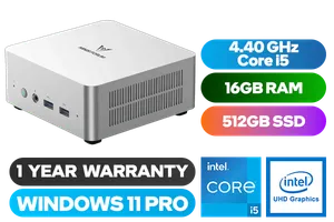 Minisforum UN1245 Intel i5-12450H(4.40GHz) Mini PC Win 11 Pro, 16GB DDR4 512GB SSD, 6 Cores 12 Threads, WiFi6 BT5.2 USB3.0 ×4, USB-C ×1, HDMI x1, DisplayPort x1, DMIC ×1, 3.5mm Combo Jack ×1, RJ45 x1 / UN1245