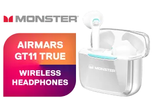 Monster Airmars GT11 True Wireless Headphones Silver