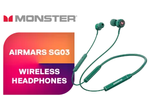 Monster Airmars SG03 Wireless Headphones - Green