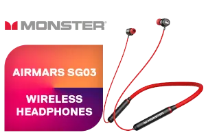 Monster Airmars SG03 Wireless Headphones - Red