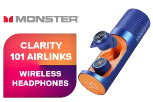 Monster Clarity 101 AirLinks Wireless Headphones Blue