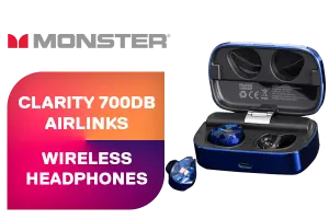 Monster Clarity 700DB AirLinks Wireless Headphones Blue