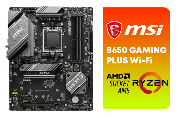 CPU Ryzen 7 9700x & B650 GAMING PLUS WIFI MSI B650 Gaming Plus Wi-Fi ATX Motherboard - High Performance