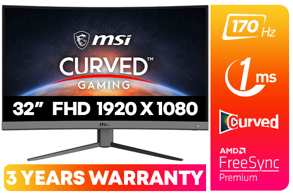 MSI G32C4 E2 170Hz Curved Gaming Monitor - Immersive Gaming