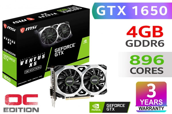 MSI GeForce GTX 1650 D6 VENTUS XS OC 4GB - Best Deal - South Africa