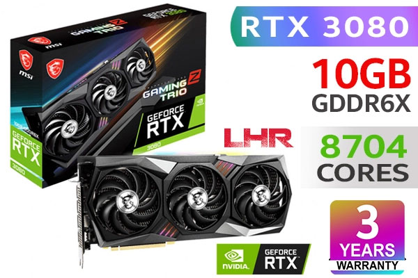 【中古】MSI GeForce RTX 3080 GAM Z TRIO 10G MSI GeForce RTX 3080 GAMING Z TRIO 10G LHR Gaming Graphics