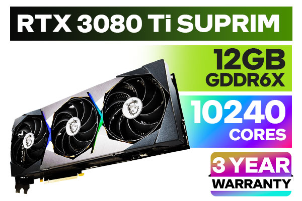 MSI GeForce RTX 3080 Ti SUPRIM X 12GB - Best Deal - South Africa